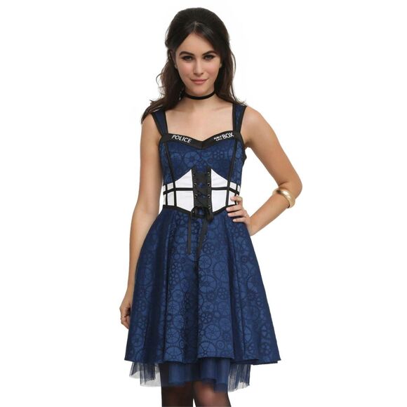 Hot Topic Dresses & Skirts - Dr Who TARDIS Dress Cosplay Costume Halloween Fit and Flare